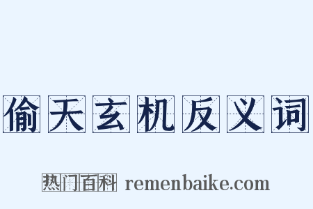 偷天玄机反义词是什么意思的图片
